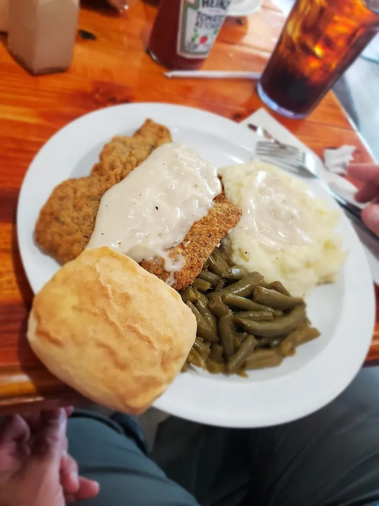 Country Fried Steak 2 Eggs and Hash Browns