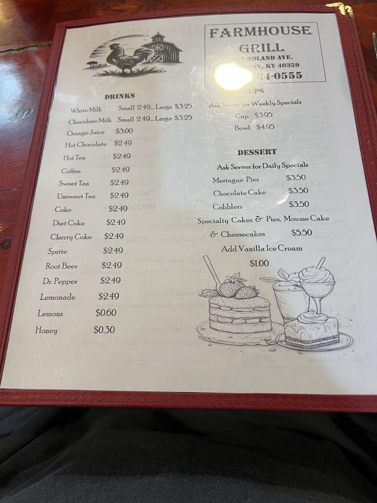 Farm House Grill Menu image 3